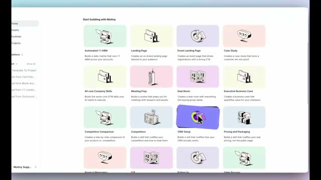 Mutiny named-account landing page editor showing a personalized Apple marketing team microsite