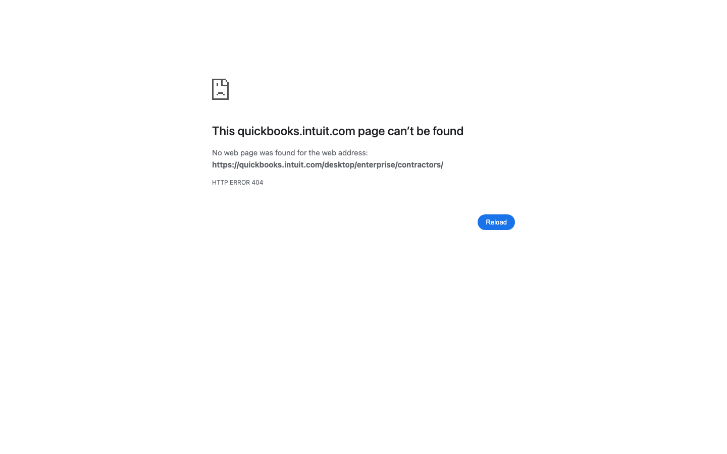 QuickBooks Desktop Enterprise Contractor Edition landing page showing job costing for construction