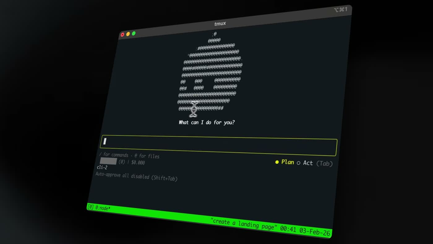 Cline VS Code sidebar showing the agent chat panel with an active code editing session and file tree context