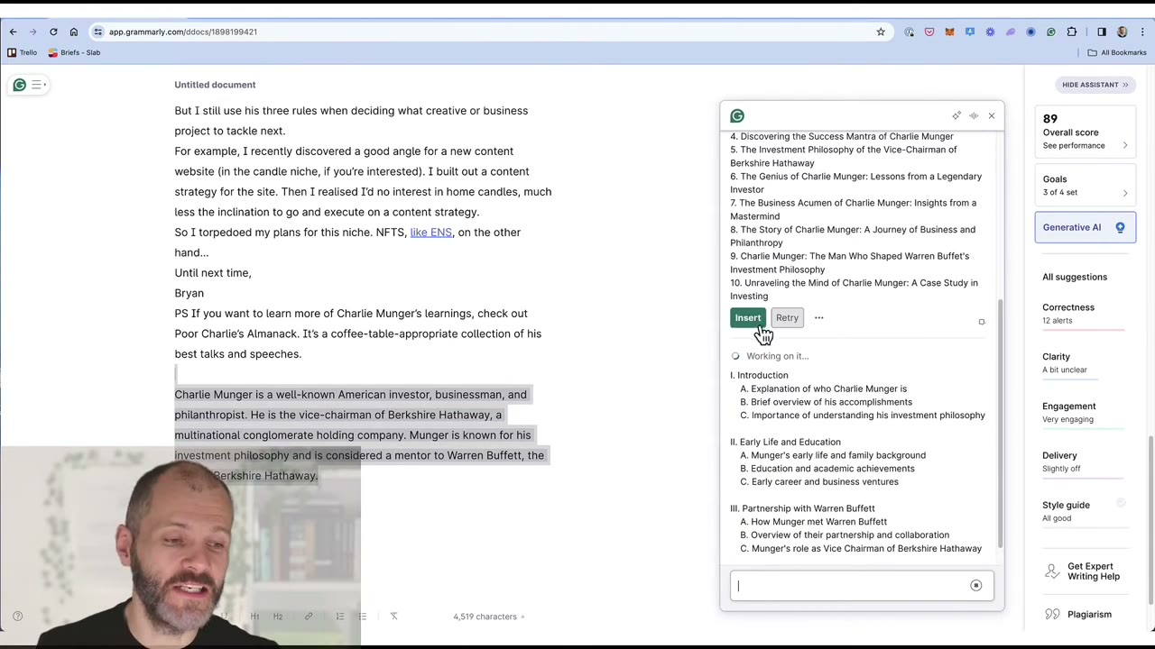 Grammarly style and tone adjustment features showing Pro-tier brand voice consistency settings