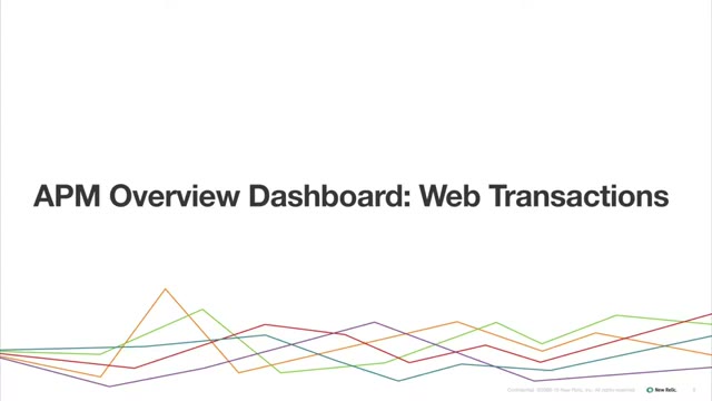New Relic APM overview dashboard showing throughput and response time charts