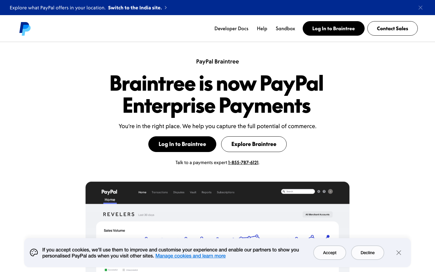 Braintree Vault product page showing secure payment method storage, recurring billing, and PCI scope reduction