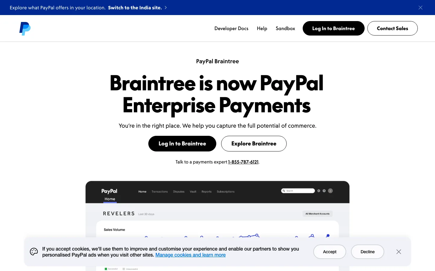 Braintree Vault product page showing secure payment method storage, recurring billing, and PCI scope reduction