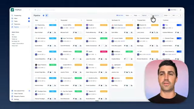 Salesflare visual sales pipeline kanban board with deal stages