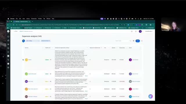 Gainsight playbook builder showing automated workflow steps triggered by health score changes and renewal milestones