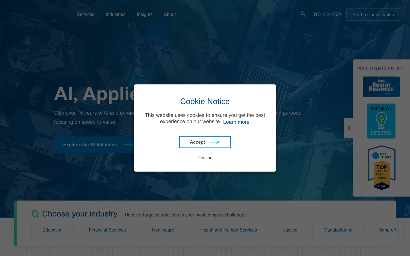 Resultant homepage showing data and cloud migration consulting for government and regulated industries