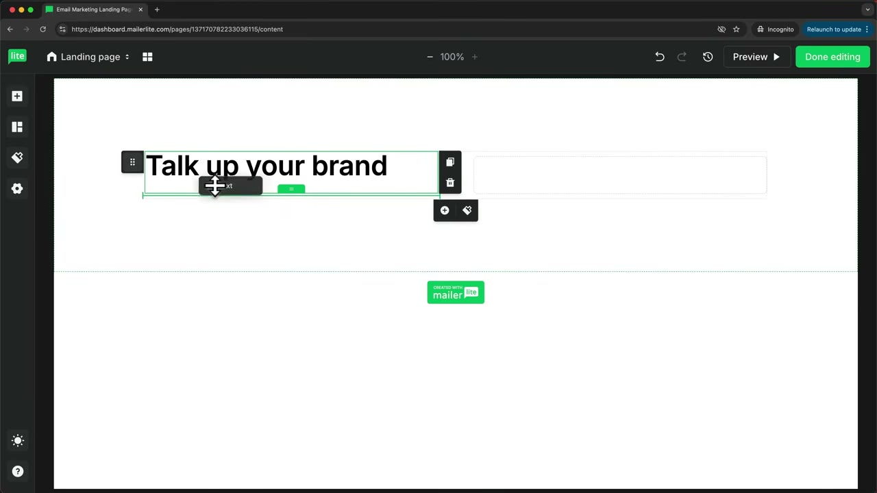MailerLite subscriber dashboard showing list growth chart, recent signups, and segment overview for a growing newsletter