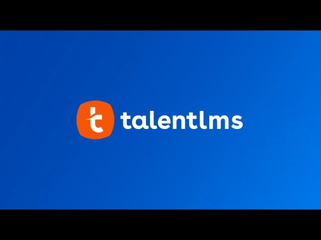 TalentLMS learning management system showing a course library overview with learner progress tracking, gamification badges, and course completion metrics