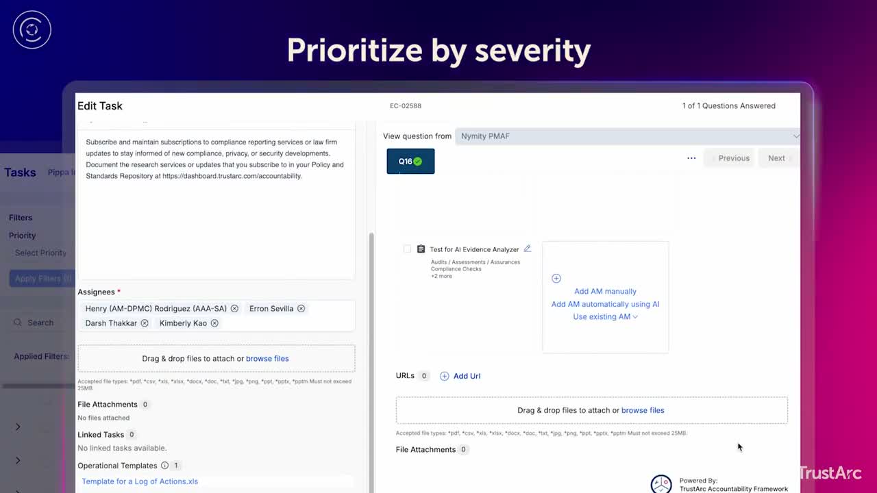 TrustArc consent management settings for configuring cookie consent and tracking preferences