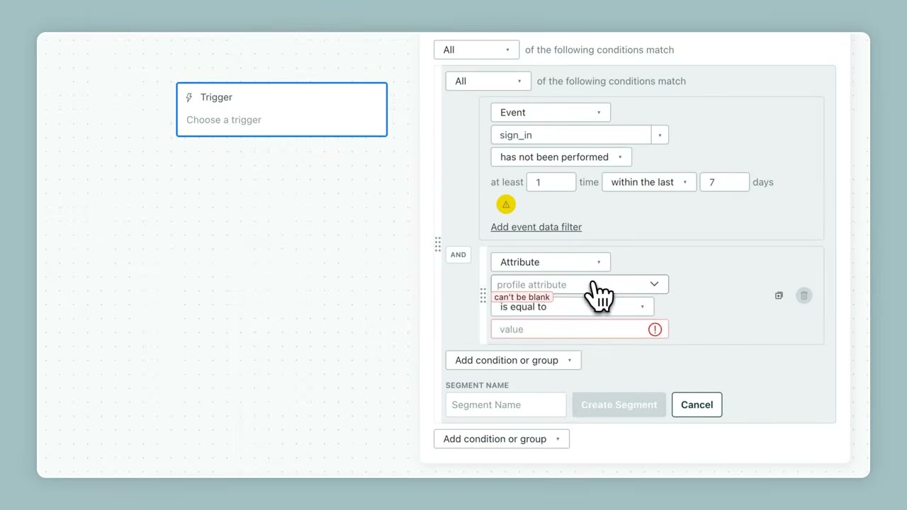 Customer.io platform tour showing event-driven messaging dashboard with active campaigns, audience segments, and delivery metrics