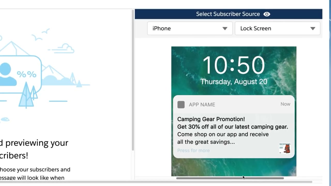 Salesforce Marketing Cloud Account Engagement Engagement Studio builder with wait steps, email send nodes, and Salesforce task creation actions