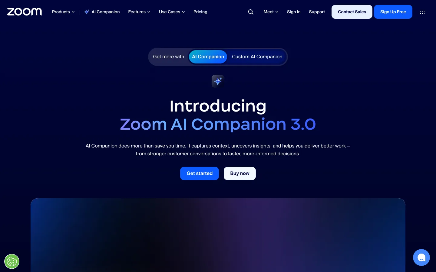 Zoom AI Companion meeting summary view showing action items and recap after a completed call