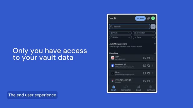 Bitwarden web vault showing organization collections and shared logins