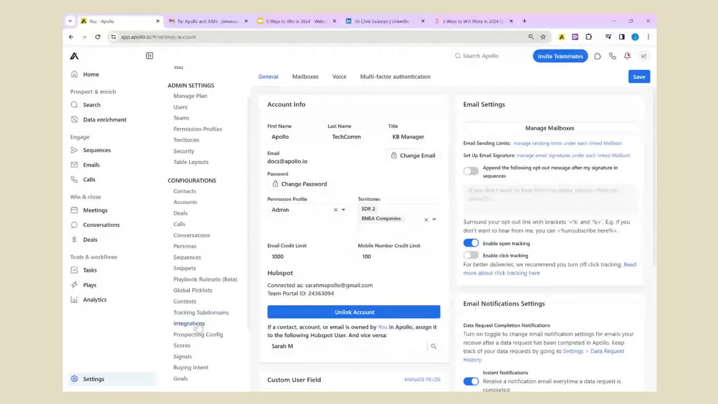 Apollo.io intent data view showing buying signals and job change alerts for target accounts in the pipeline