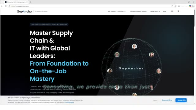 Manhattan Active Warehouse Management reporting and analytics screen from the product demo