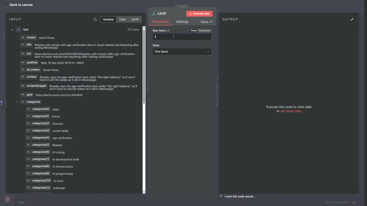 n8n execution history log showing past workflow runs with status, duration, and error details