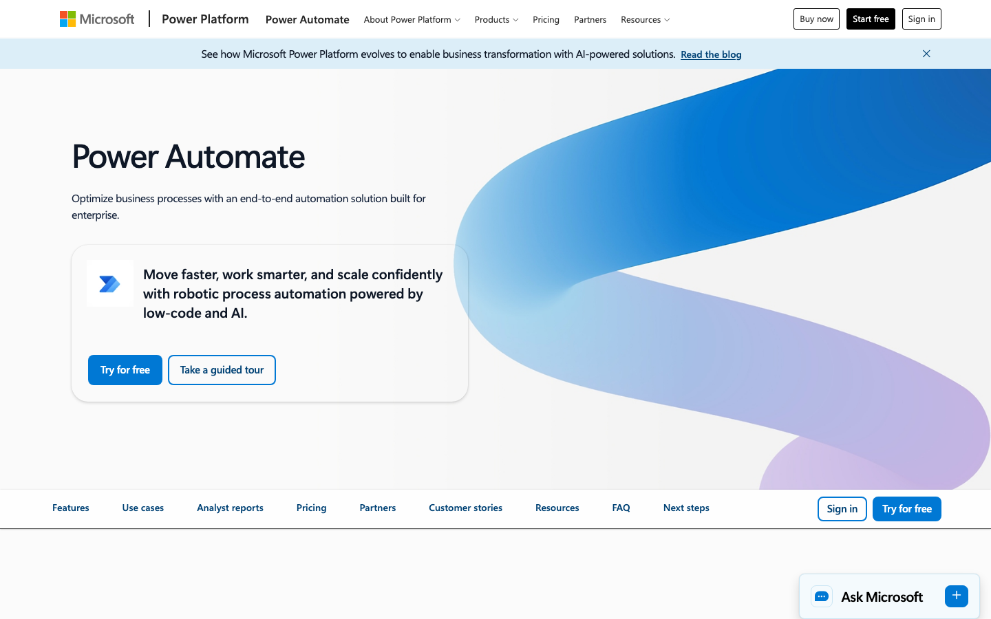 Microsoft Power Automate represented; MuleSoft Anypoint Platform homepage for enterprise API integration